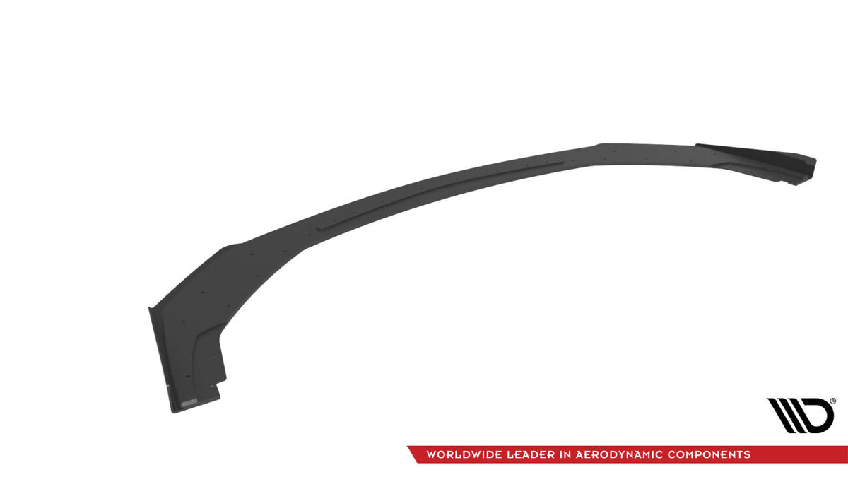 Street Pro Frontlippe passend für Ford Mustang GT Mk7 schwarz matt + Hochglanz Flaps
