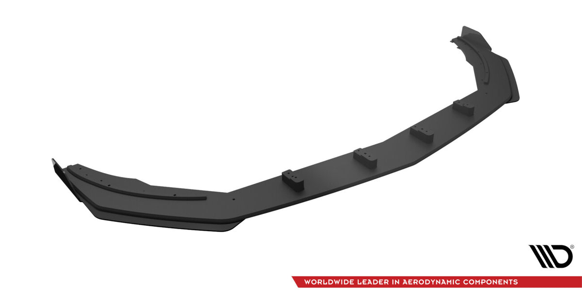 Street Pro Frontlippe passend für Mercedes A35 AMG / AMG-Line Aero Pack W177 schwarz matt + Hochglanz Flaps