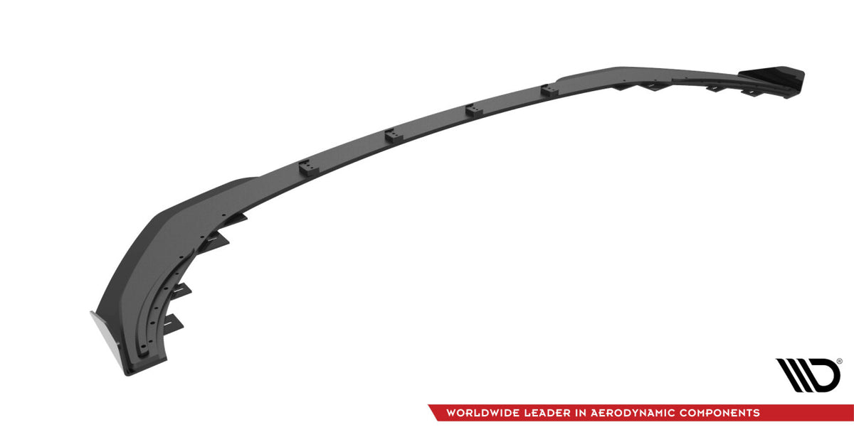 Street Pro Frontlippe passend für Mercedes-AMG C43 Coupe / Cabrio C205 FL / A205 FL schwarz matt + Hochglanz Flaps