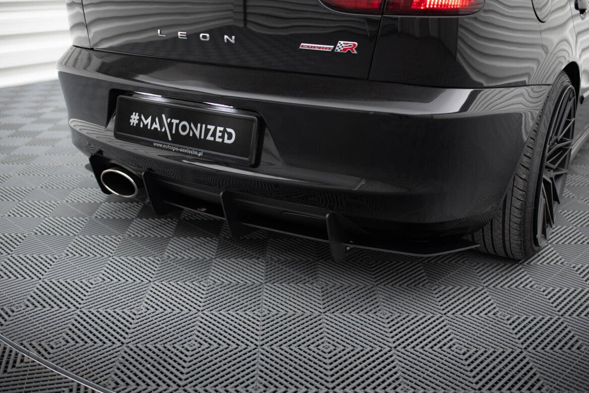 Street Pro Heckansatz Diffusor passend für Seat Leon Mk1 CUPRA schwarz matt
