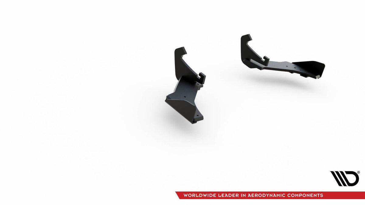 Street Pro Heckansatz Diffusor passend für VW Golf 7 R FL roter Kern + Hochglanz Flaps