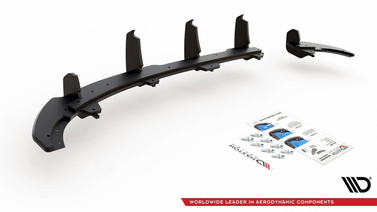Street Pro Heckansatz Diffusor passend für VW Polo GTI Mk6 schwarz matt