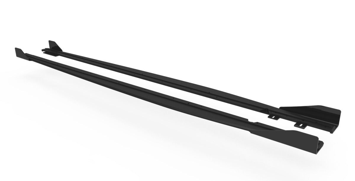 Street Pro Seitenschweller passend für Audi RS3 Limousine 8Y schwarz matt + Hochglanz Flaps