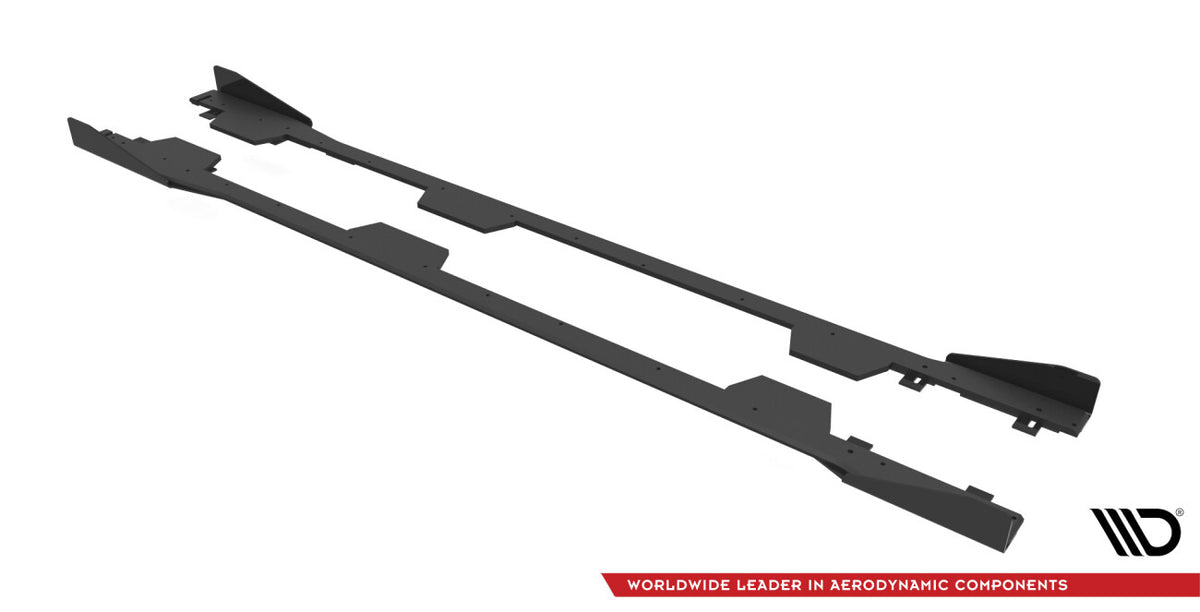 Street Pro Seitenschweller passend für Subaru BRZ Mk1 / Mk1 FL schwarz matt + Hochglanz Flaps