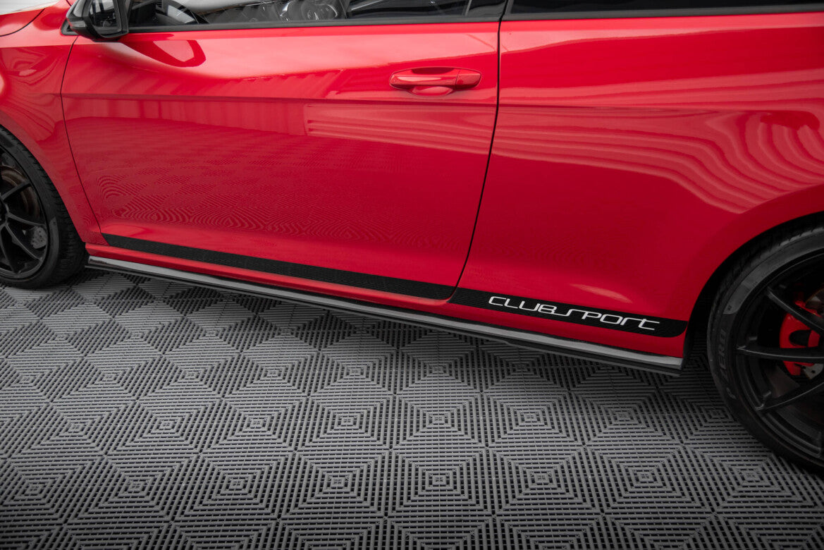Street Pro Seitenschweller passend für VW Golf 7 GTI CLUBSPORT schwarz matt
