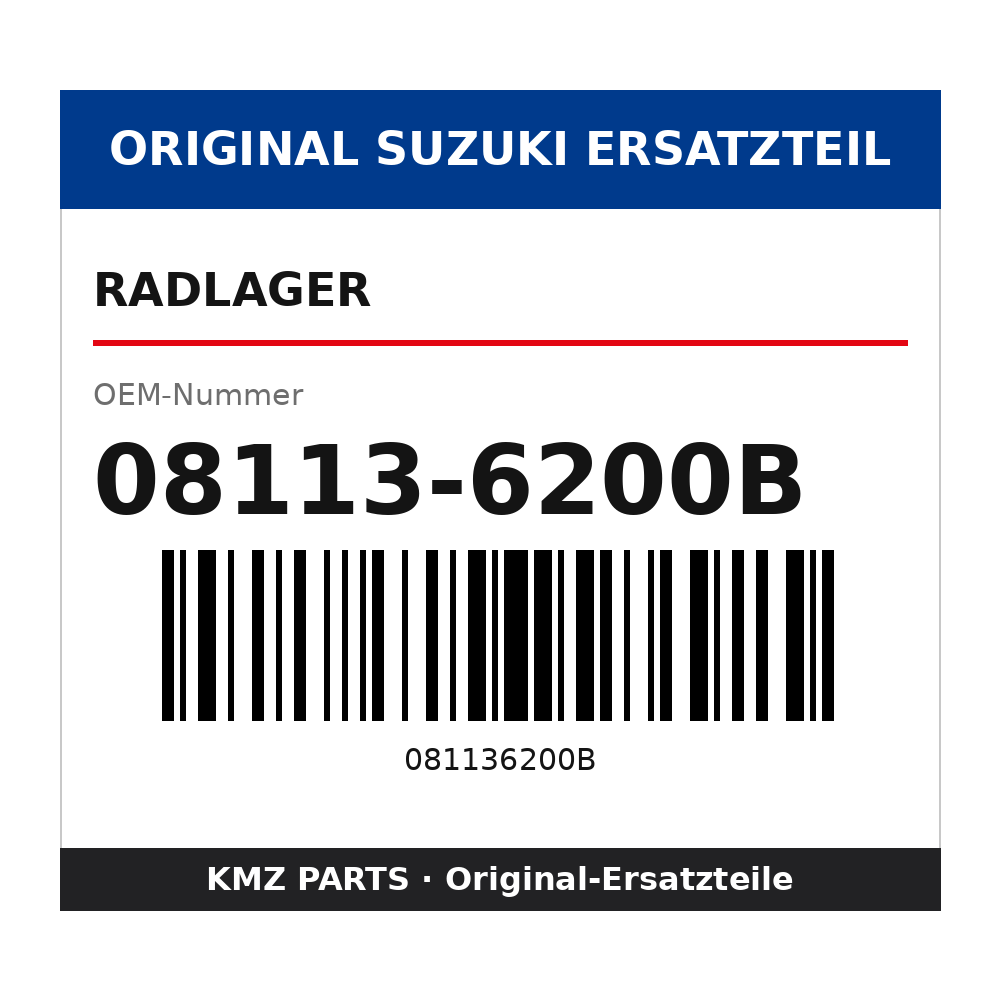 Suzuki Radlager 08113-6200B