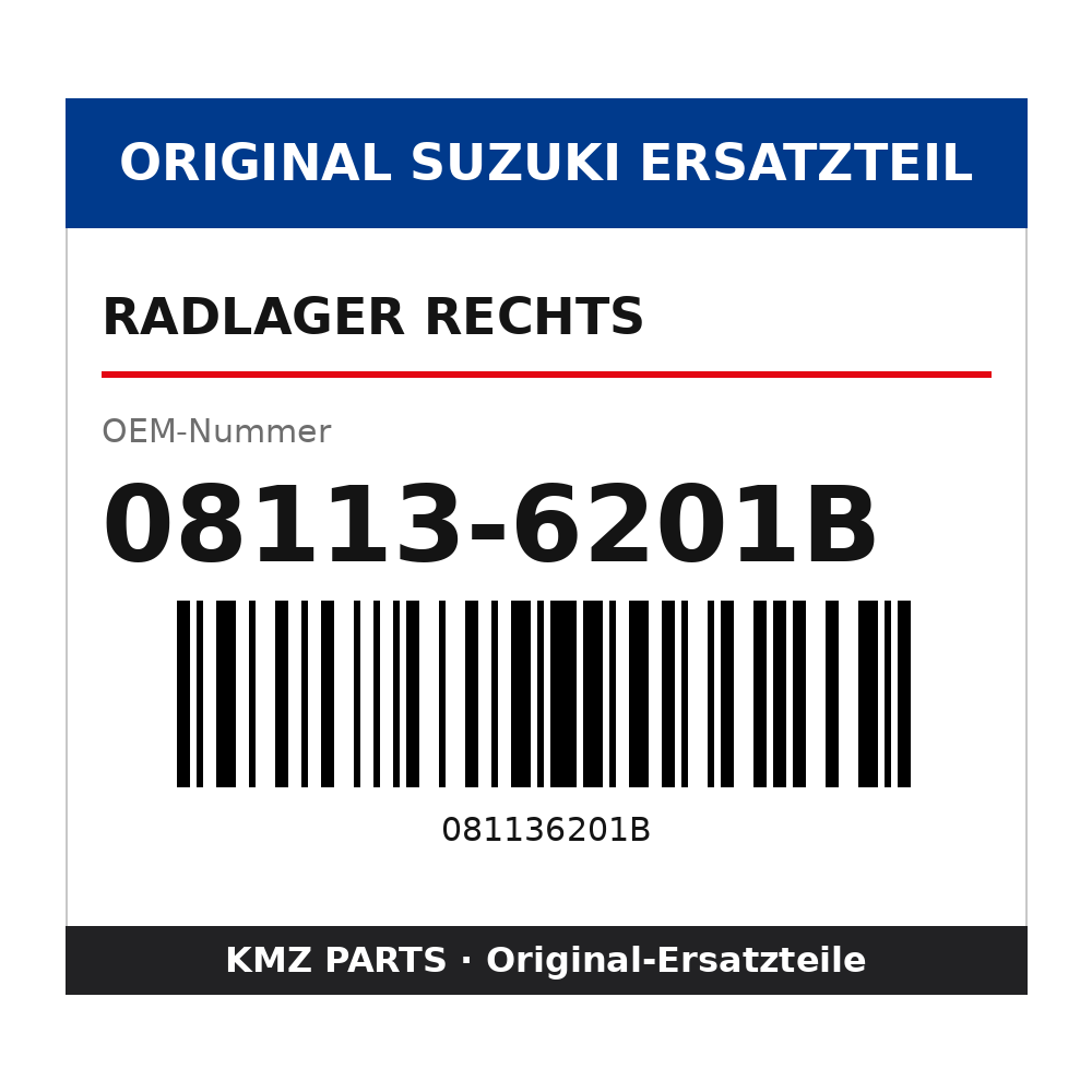 Suzuki Radlager rechts 08113-6201B