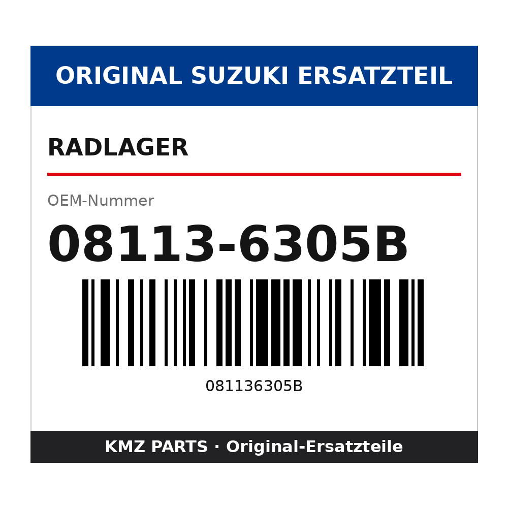 Suzuki Radlager 08113-6305B