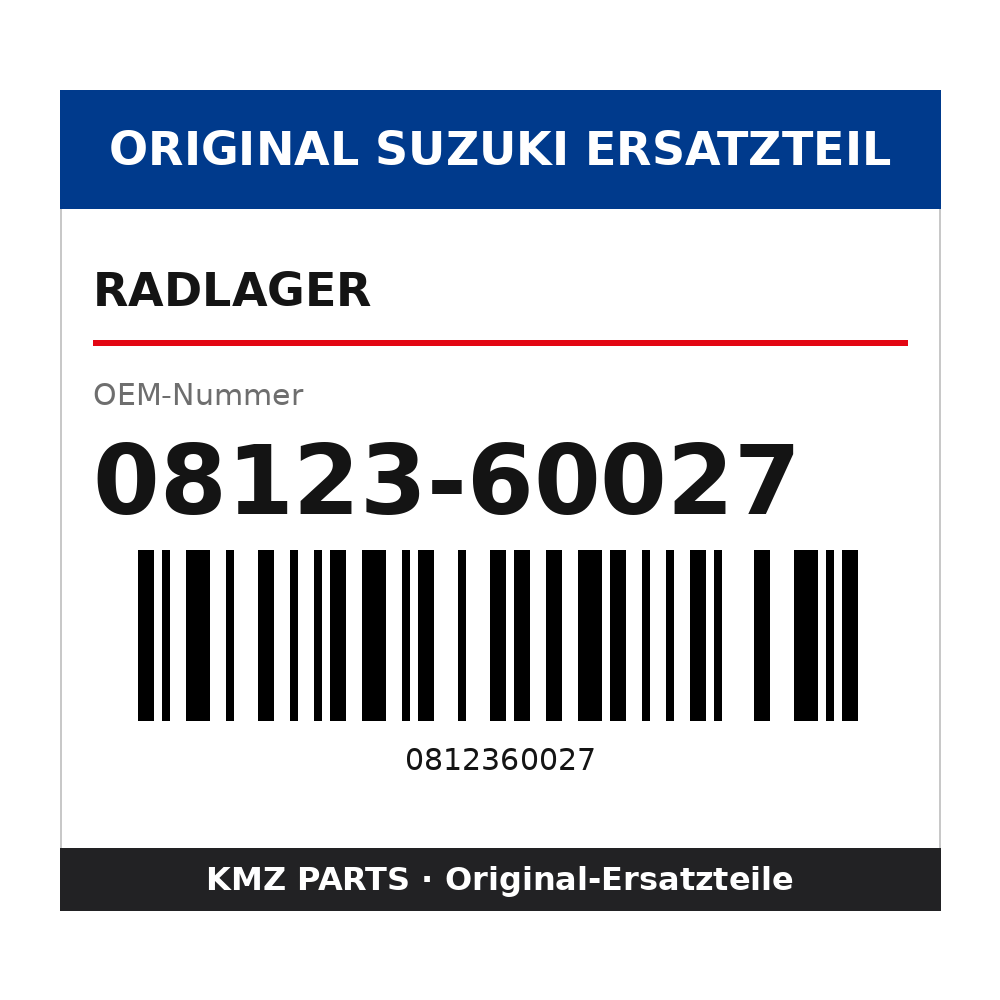 Suzuki Radlager 08123-60027