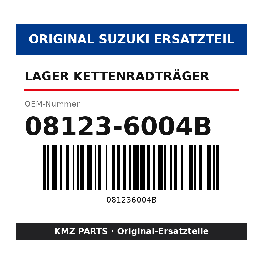 Suzuki Lager Kettenradträger 08123-6004B
