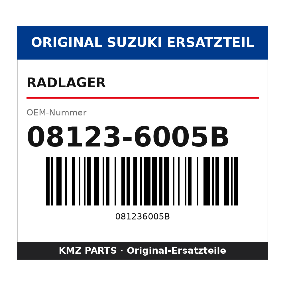 Suzuki Radlager 08123-6005B