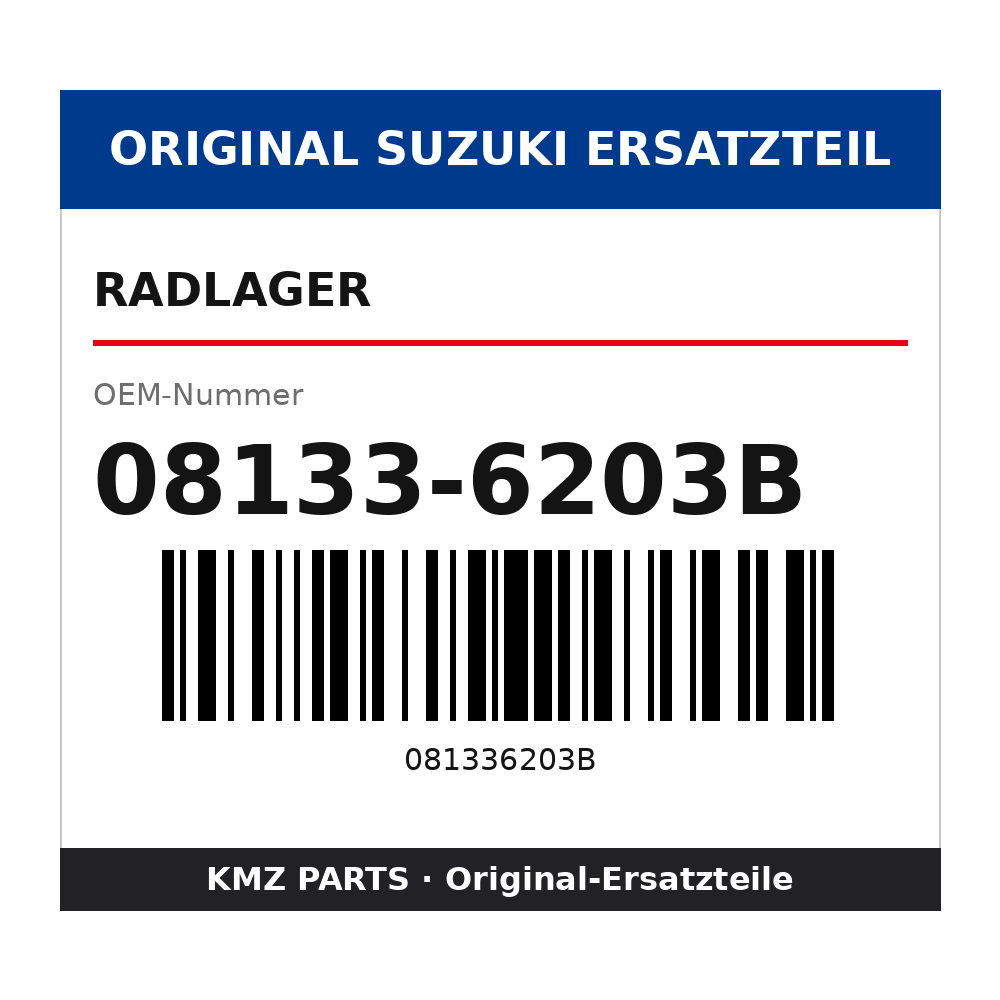 Suzuki Radlager 08133-6203B