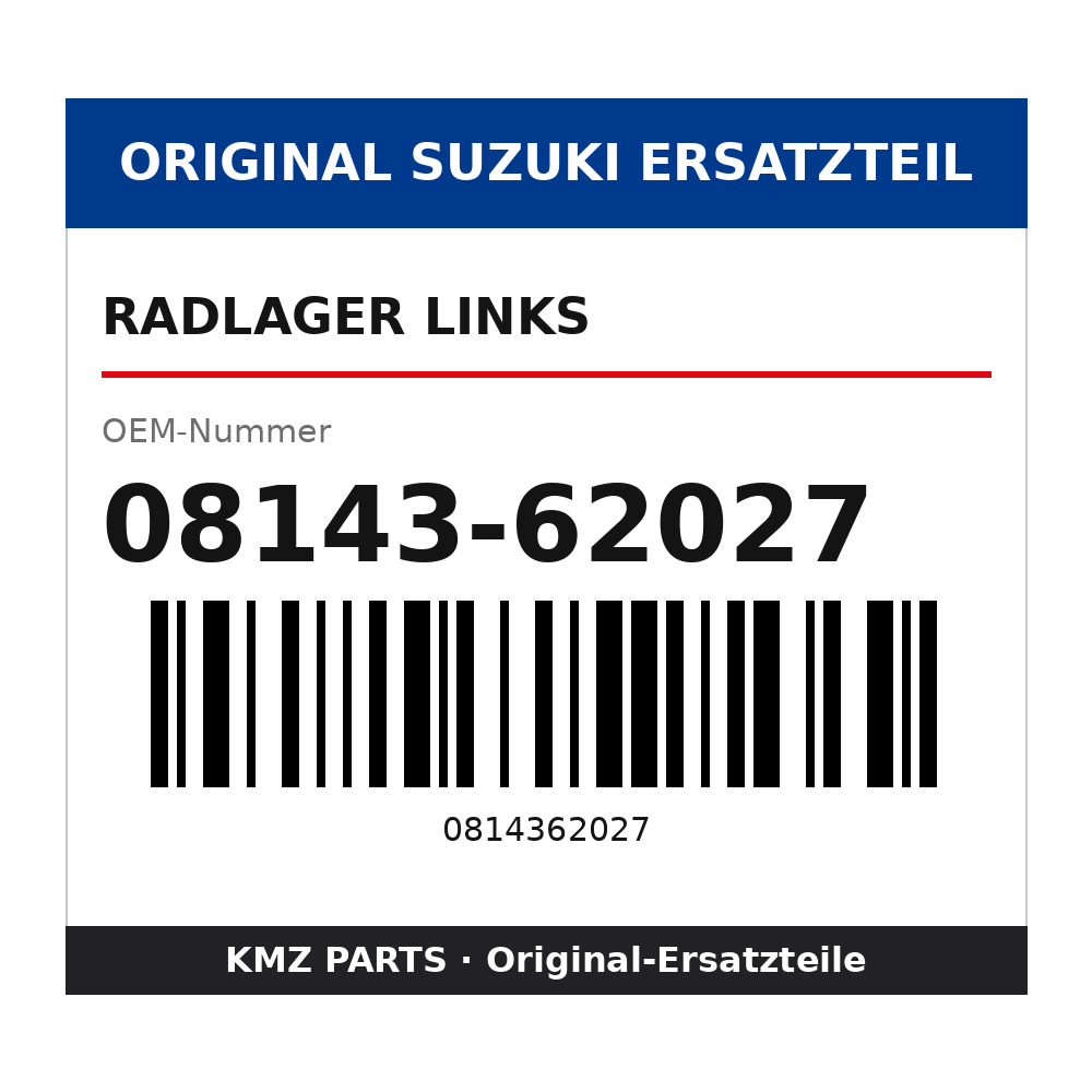 Suzuki Radlager links 08143-62027