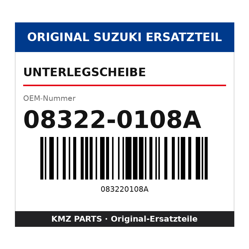 Suzuki Unterlegscheibe 08322-0108A