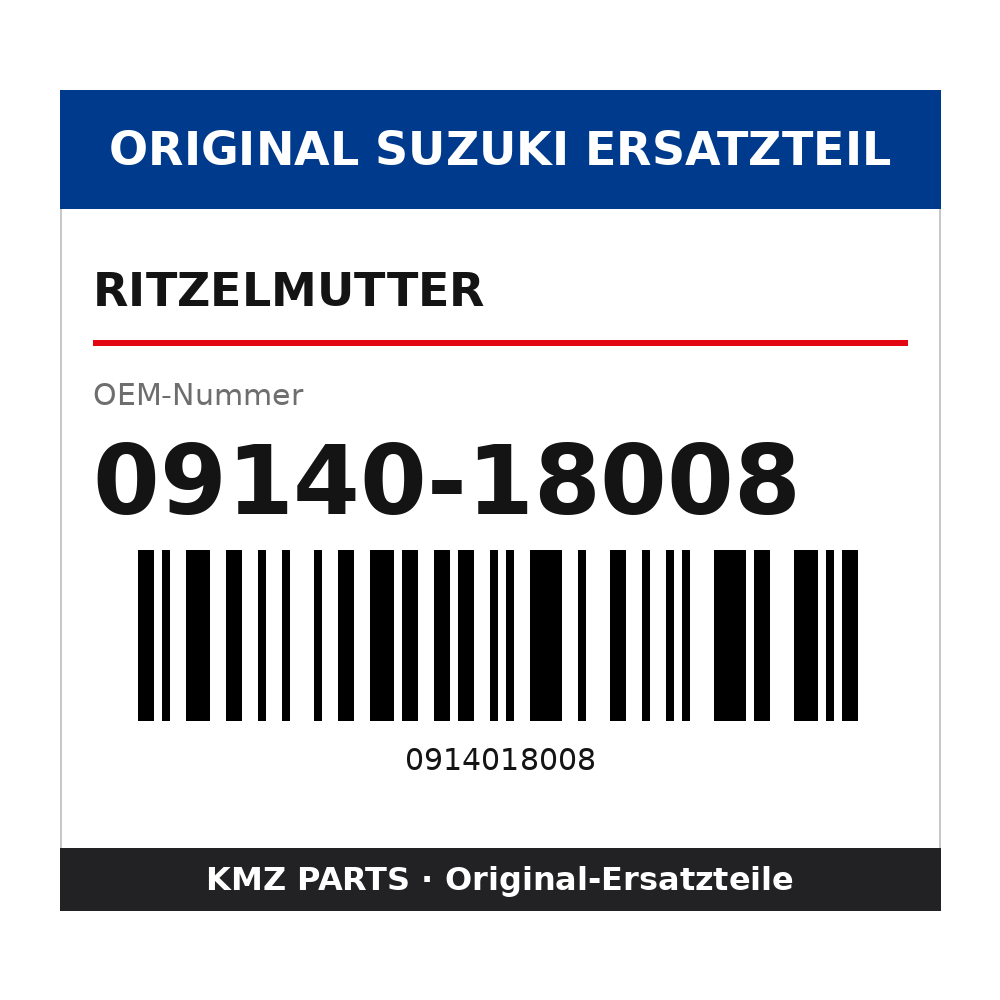 Suzuki Ritzelmutter 09140-18008