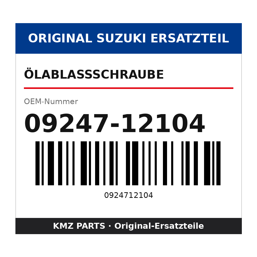 Suzuki Ölablassschraube 09247-12104