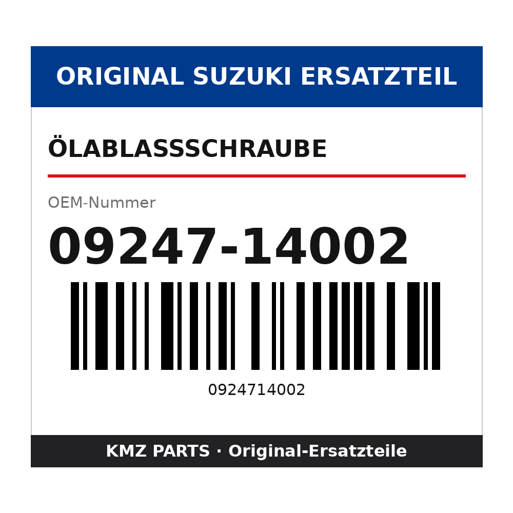 Suzuki Ölablassschraube 09247-14002