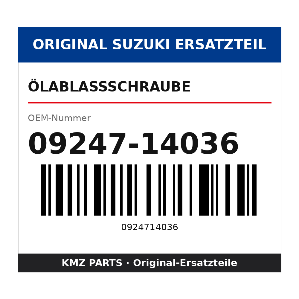 Suzuki Ölablassschraube 09247-14036