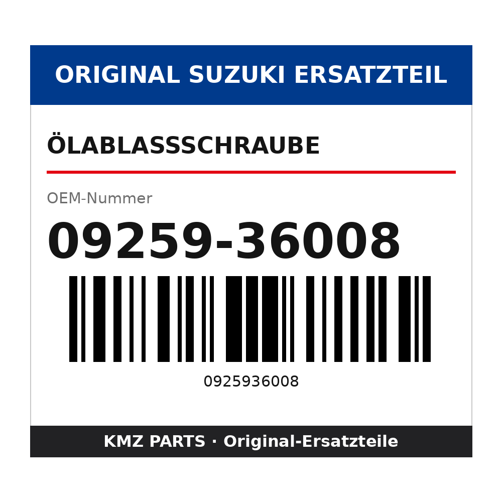Suzuki Ölablassschraube 09259-36008