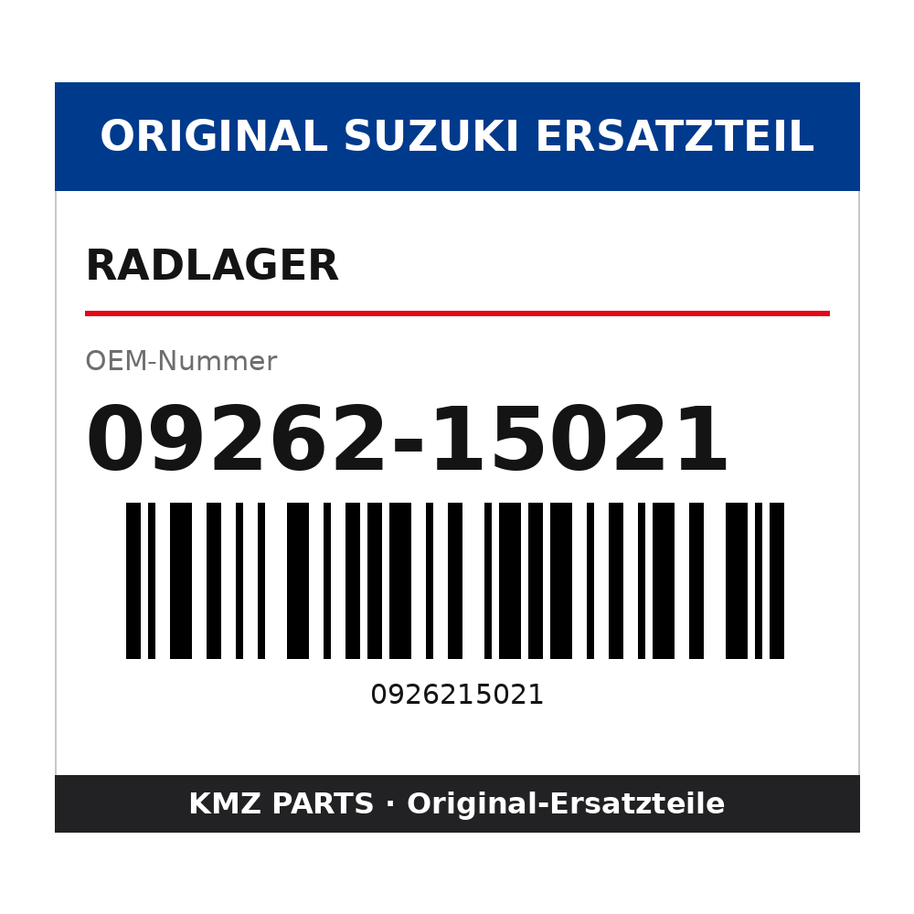 Suzuki Radlager 09262-15021