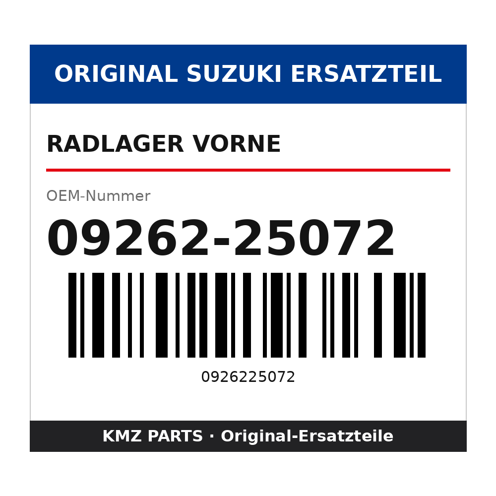 Suzuki Radlager vorne 09262-25072