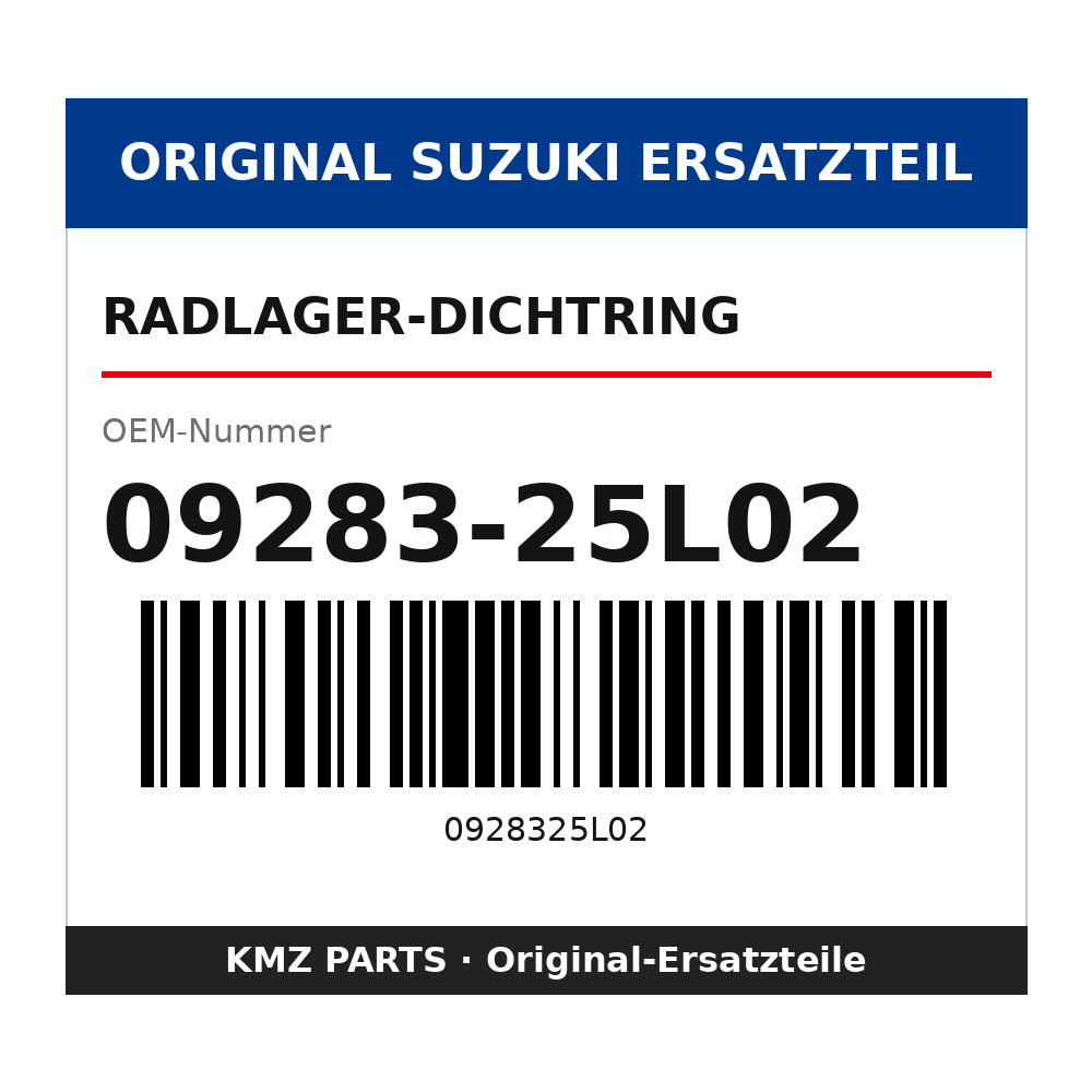 Suzuki Radlager-Dichtring 09283-25L02