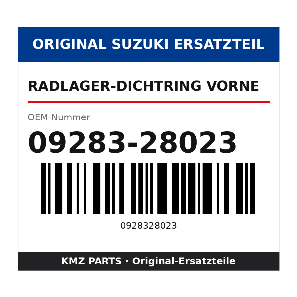 Suzuki Radlager-Dichtring vorne 09283-28023