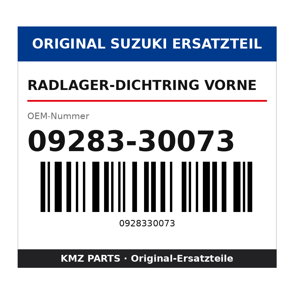 Suzuki Radlager-Dichtring vorne 09283-30073