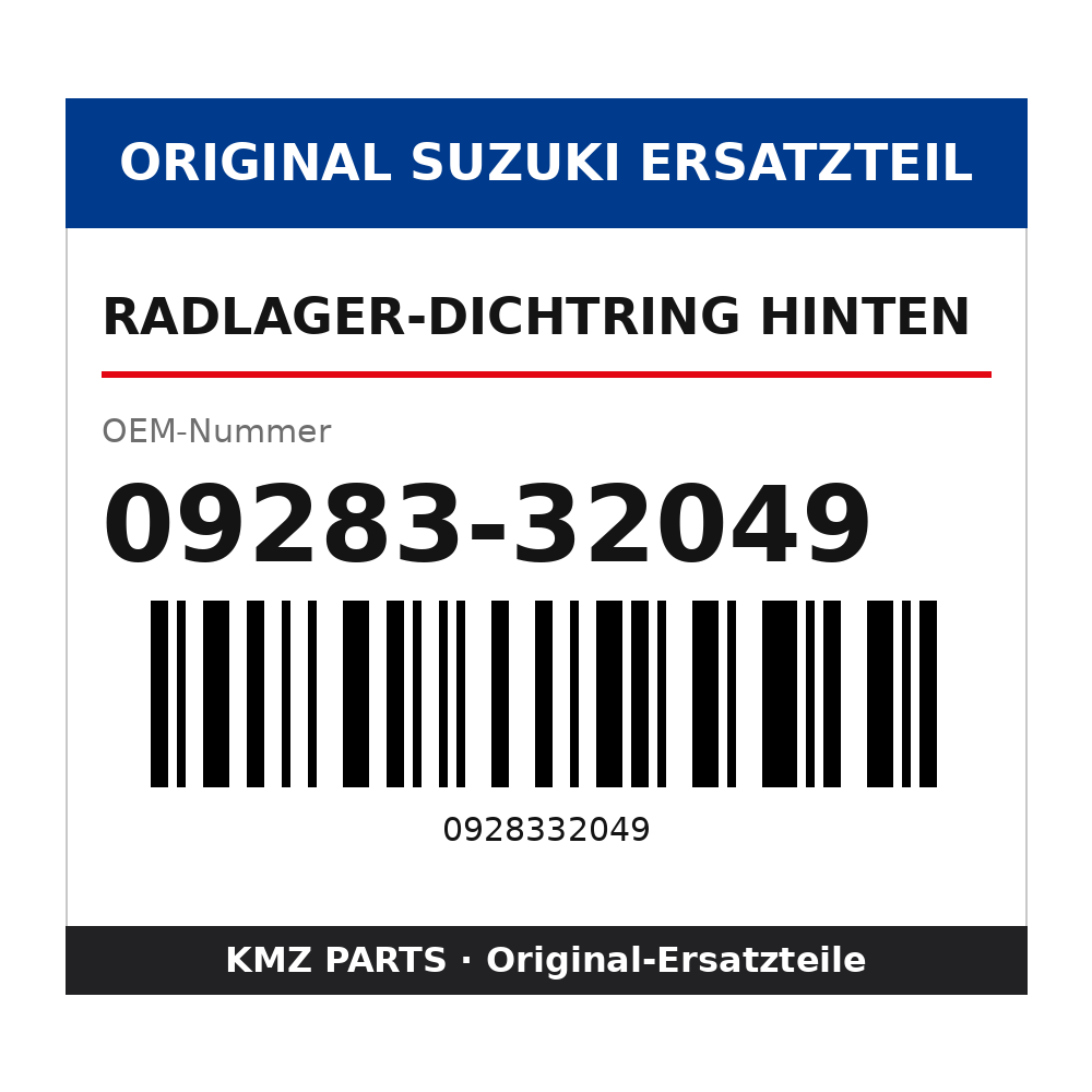 Suzuki Radlager-Dichtring hinten 09283-32049