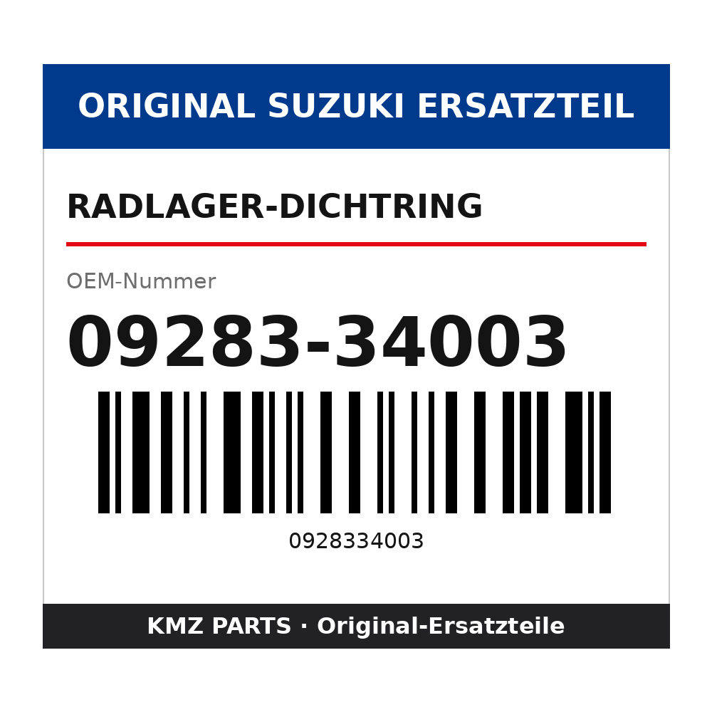 Suzuki Radlager-Dichtring 09283-34003