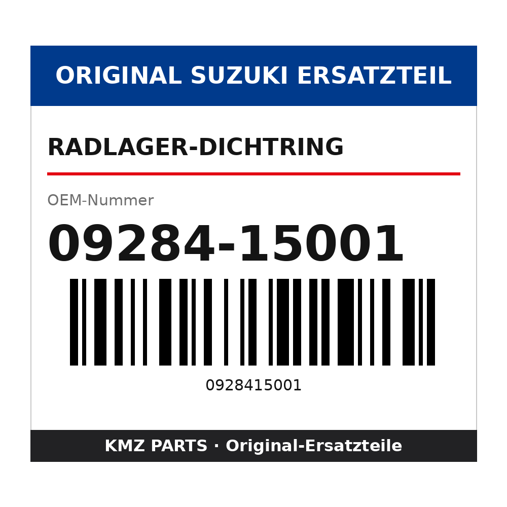 Suzuki Radlager-Dichtring 09284-15001