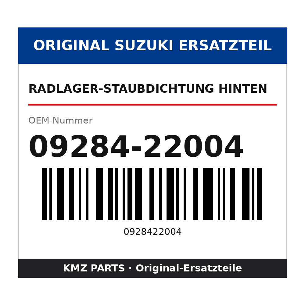 Suzuki Radlager-Staubdichtung hinten 09284-22004