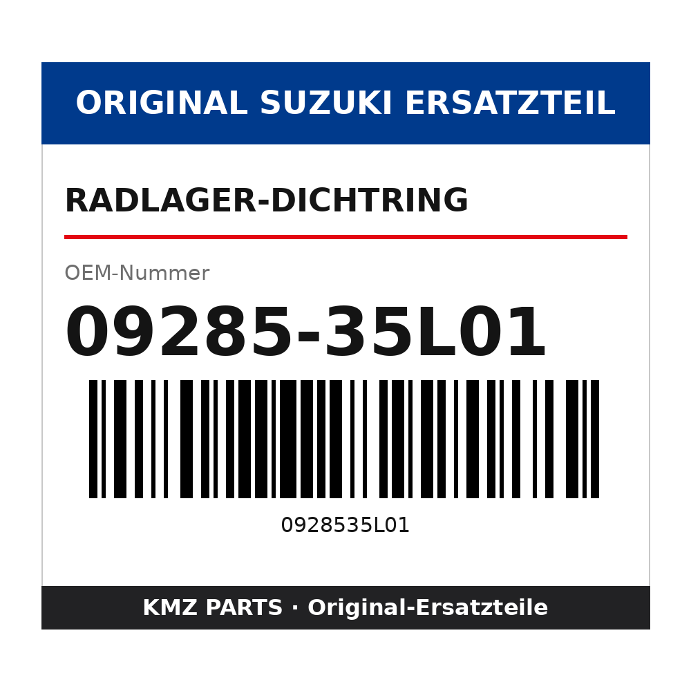 Suzuki Radlager-Dichtring 09285-35L01