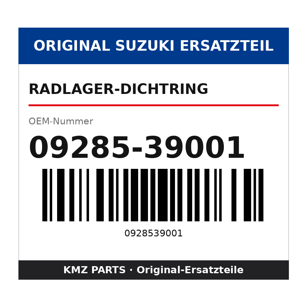 Suzuki Radlager-Dichtring 09285-39001
