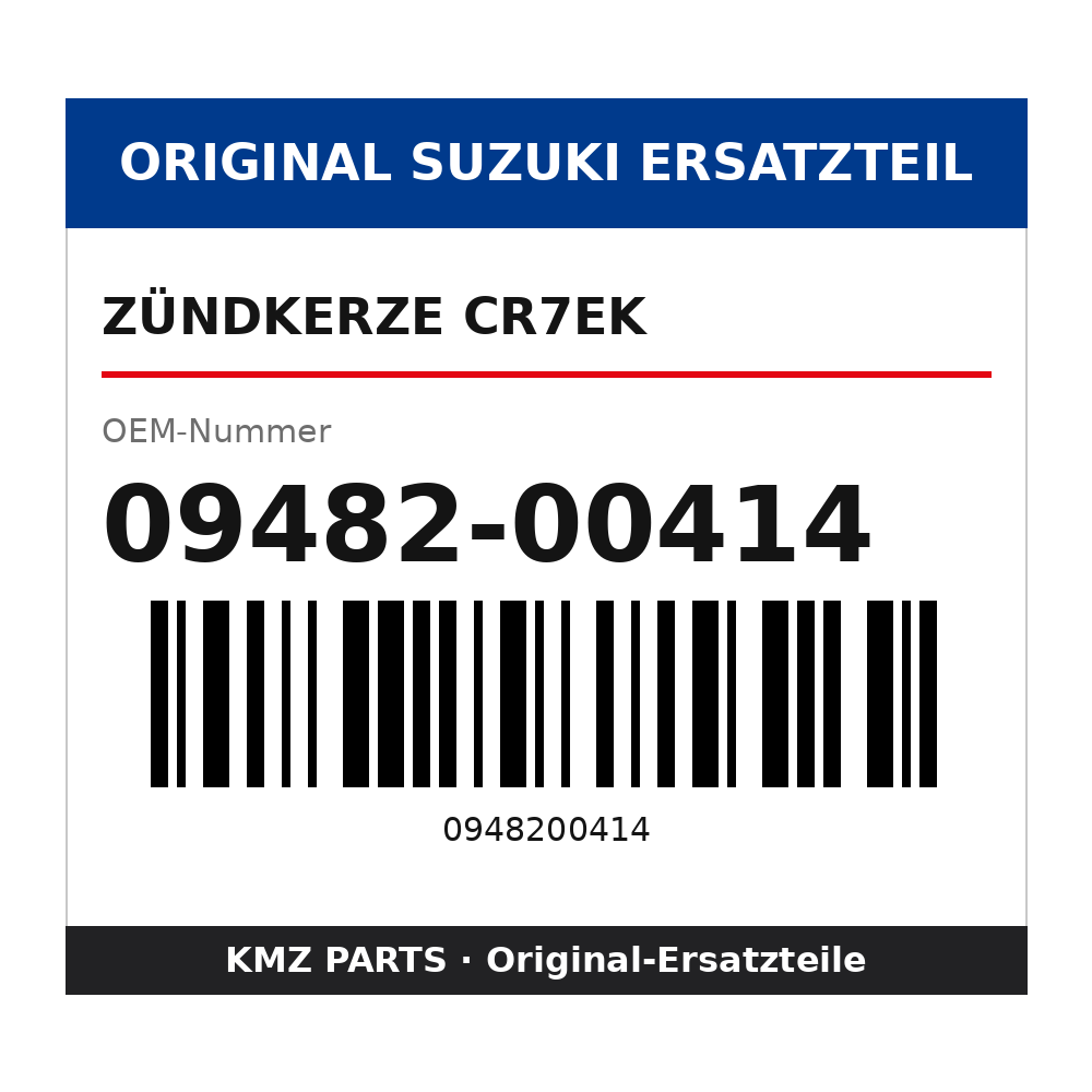 Suzuki Zündkerze CR7EK 09482-00414
