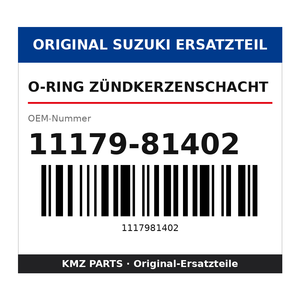 Suzuki O-Ring Zündkerzenschacht 11179-81402