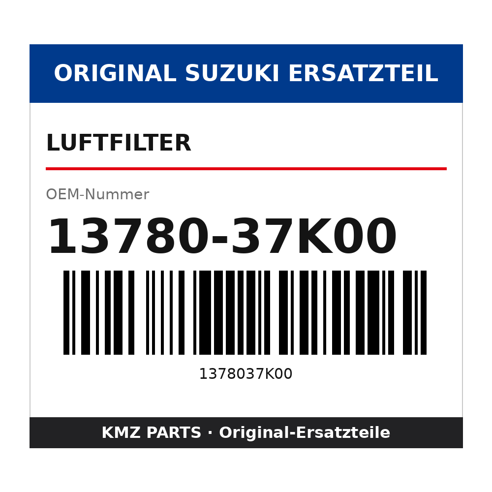 Suzuki Luftfilter 13780-37K00