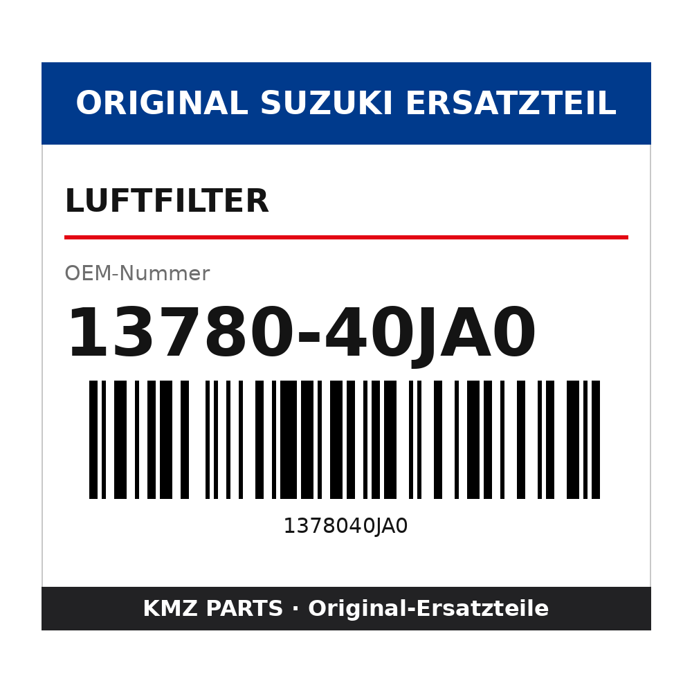 Suzuki Luftfilter 13780-40JA0