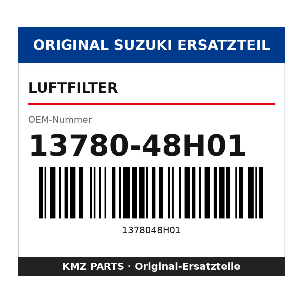 Suzuki Luftfilter 13780-48H01