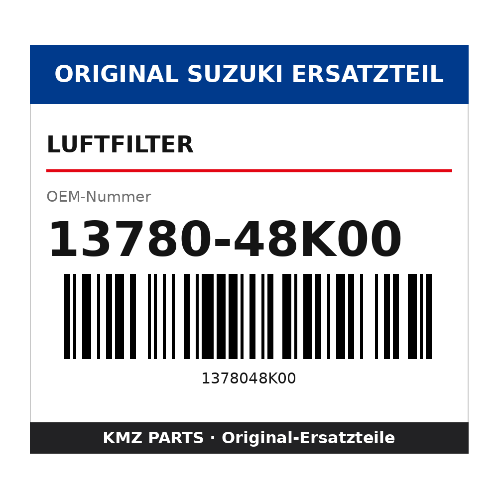Suzuki Luftfilter 13780-48K00