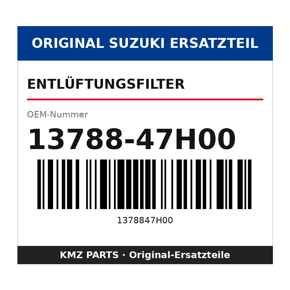 Suzuki Entlüftungsfilter 13788-47H00