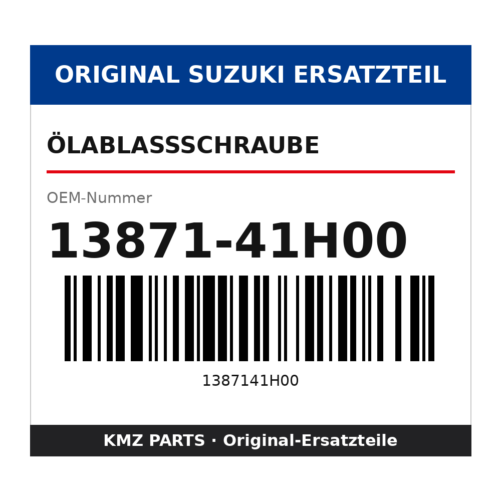 Suzuki Ölablassschraube 13871-41H00