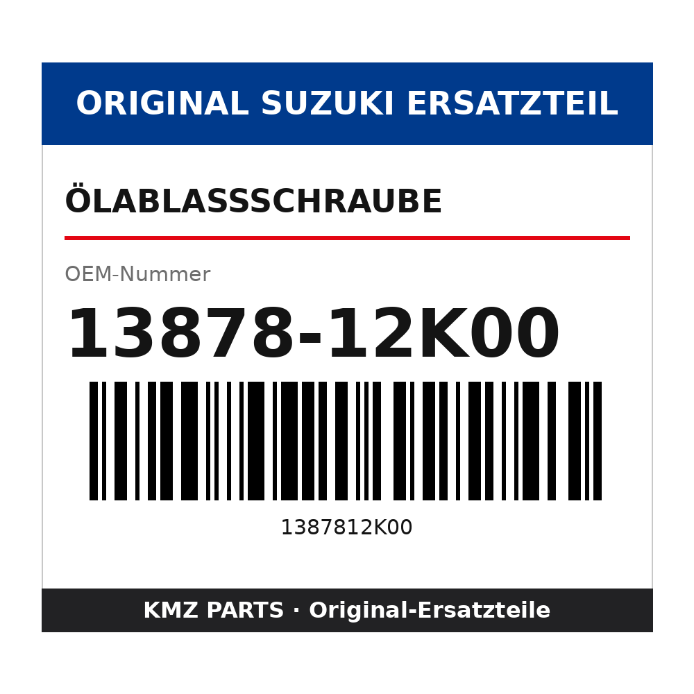 Suzuki Ölablassschraube 13878-12K00