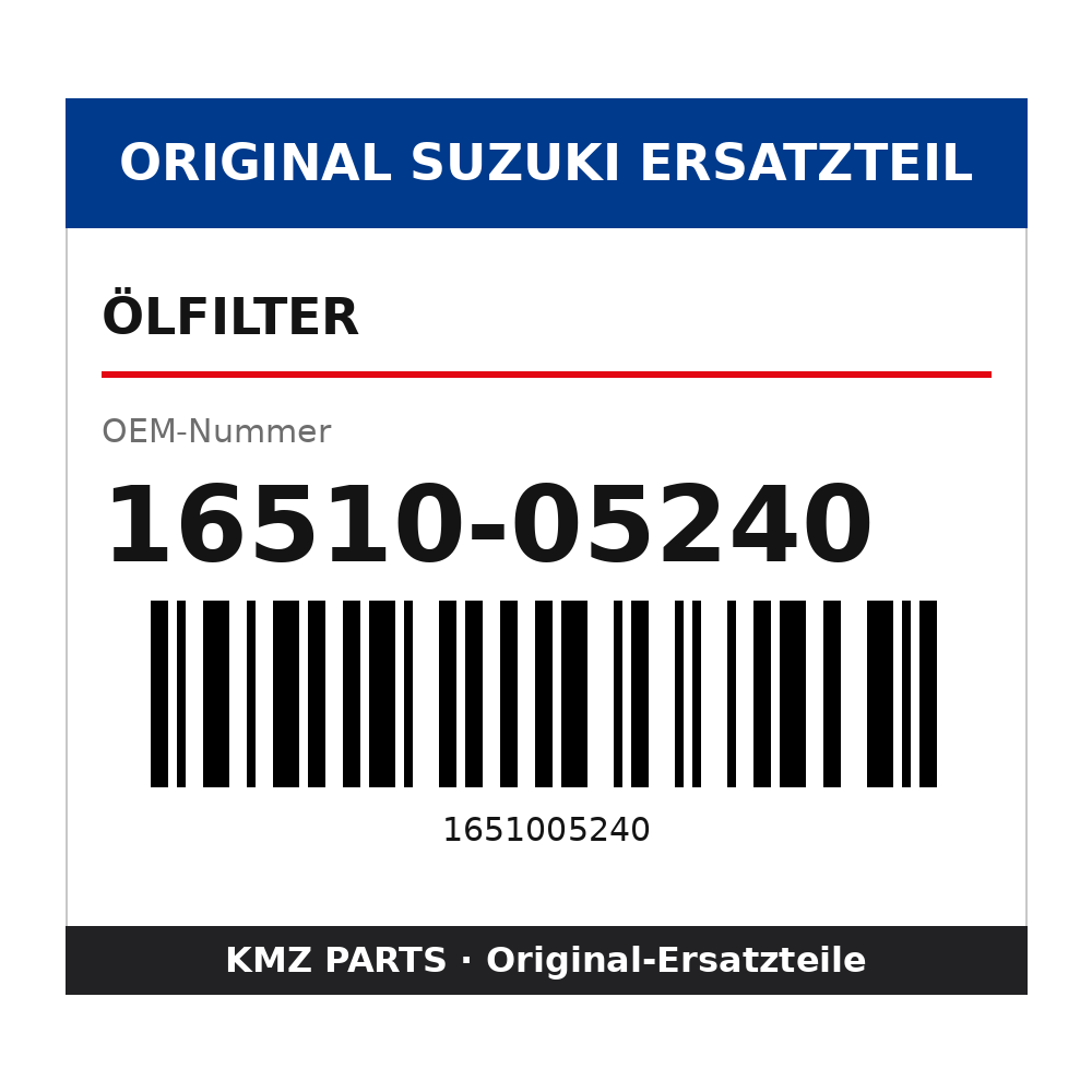 Suzuki Ölfilter 16510-05240