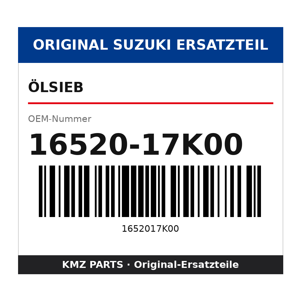 Suzuki Ölsieb 16520-17K00
