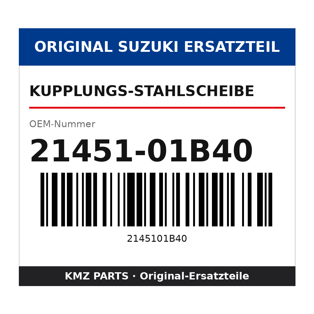 Suzuki Kupplungs-Stahlscheibe 21451-01B40