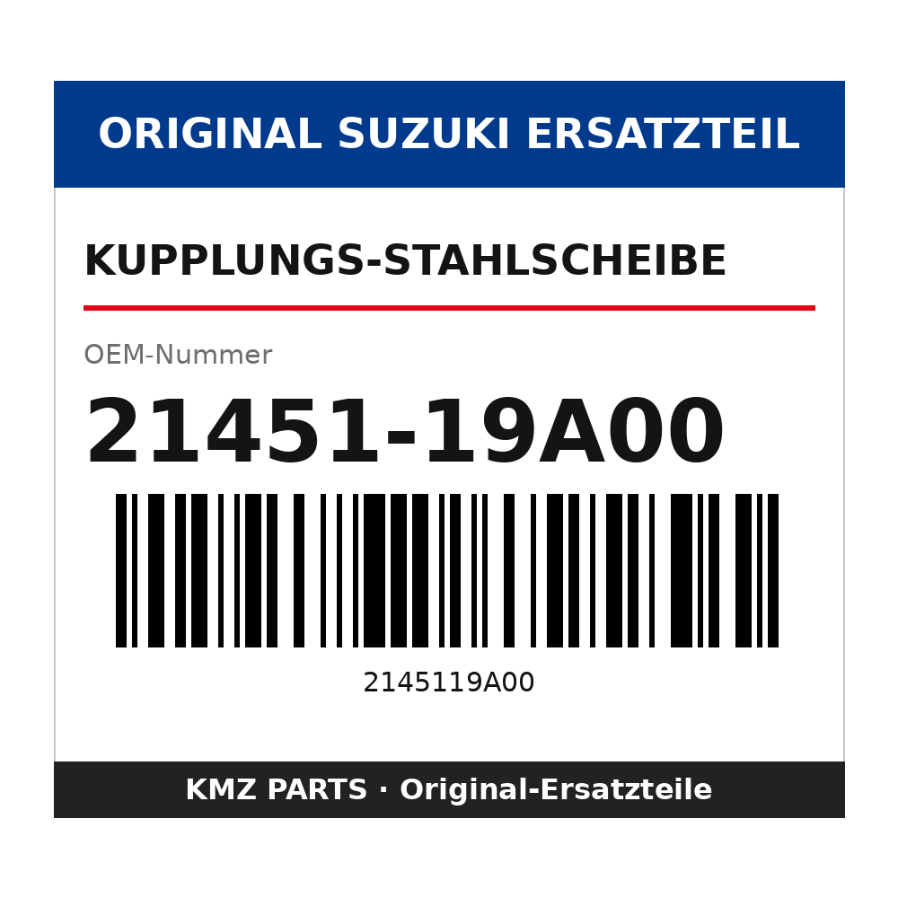 Suzuki Kupplungs-Stahlscheibe 21451-19A00