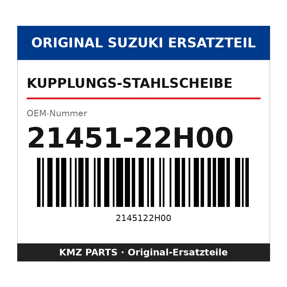 Suzuki Kupplungs-Stahlscheibe 21451-22H00