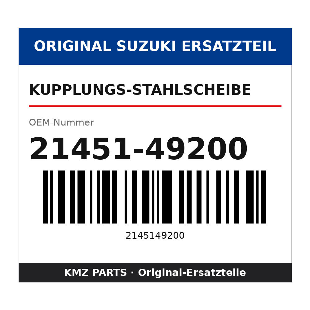 Suzuki Kupplungs-Stahlscheibe 21451-49200