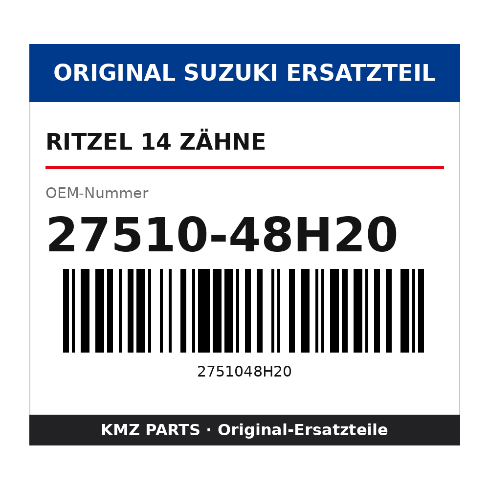 Suzuki Ritzel 14 Zähne 27510-48H20